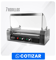 Calentador de Hot dog de 7 rodillos 18 hot dogs al mismo tiempo GC-HD7R