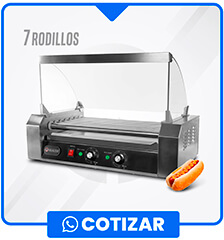 Calentador de Hot dog de 7 rodillos 18 hot dogs al mismo tiempo GC-HD7R