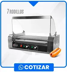 Calentador de Hot dog de 7 rodillos 18 hot dogs al mismo tiempo GC-HD7R