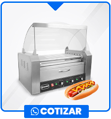 Calentador Hot Dog - 7 Rodillos Conservadora de Panes GC-HD7R-W