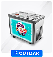 Máquina de Helado Frito de 1 Bandeja y 6 topineras 6 porciones por minuto GF-1B+6T