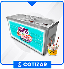 Máquina de Helado Frito de 2 Bandejas y 6 topineras 12 porciones por minuto GF-2BC-6TL