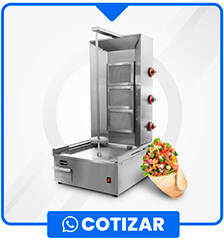 Máquina de Shawarma de 3 quemadores Pollo, pavo, res o ternera GC-SHG3H