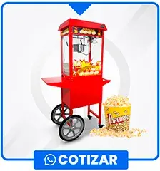 Máquina Popcorn Maker con Carreta (Canchita) Producción 8 oz GC-PC8+C