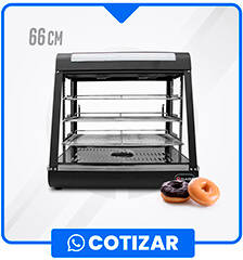 Vitrina de Sobremesa caliente Negra 66 cm Temperatura 30 a 80° C GC-VMC66-N