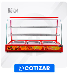 Vitrina de Sobremesa caliente Roja 95 cm Temperatura 30 a 85° C GC-VMC95