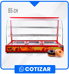 Vitrina de Sobremesa caliente Roja 95 cm Temperatura 30 a 85° C GC-VMC95