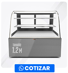 Vitrina Pastelera Diseño Curvo Ancho 1.2 metros KK-DG1200